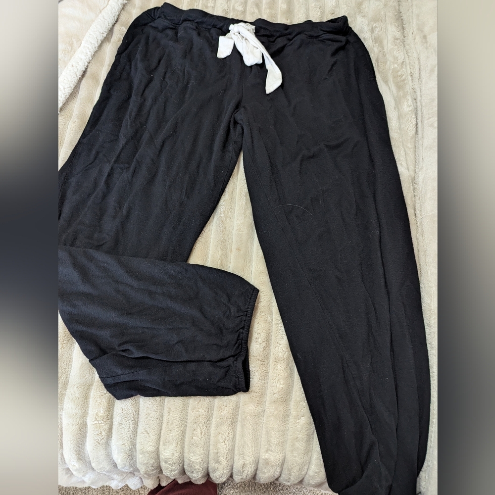 Soma Black Lounge Pants with White Tie